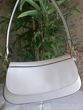 Borsa Gabry in VERA PELLE bianca donna ragazza Made in Italy