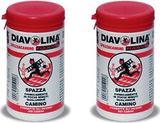 Diavolina- SPAZZACAMINO - in polvere, 2 barattoli per pulire canne fumarie 270gr