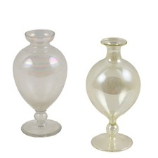 Due Vasi Monofiore Vetro