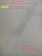 1pz Modello Acrilico per Tastiera Les Paul Standard Intarsio Lunghezza Scala 24,75"