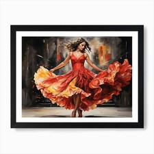 Stampa artistica ballerina di