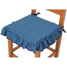 Cuscino sedia con VOLANT e laccetti MELANGE