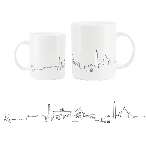 Tazza cina roma città skyline - tazza,