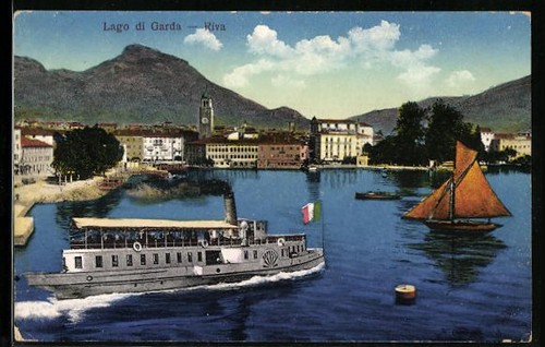 Cartolina riva vista parziale - riva,,