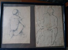 due disegni firmati manganari e l'atro da decifrare