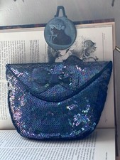 Nuova borsa da sera con perline blu iridescente, pochette con paillettes, borsa da cocktail,