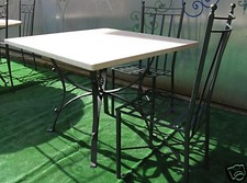 TAVOLO IN FERRO BATTUTO CON