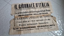 vecchio ritaglio il Giornale d'Italia convegno San Remo congresso nazionalista