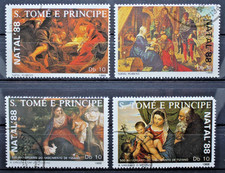 Sao Tome e Principe 1988 Natale Serie MNH** Francobolli Timbrati (C.Y)