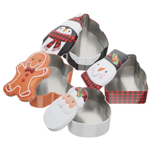 Pcs scatole biscotti - 4, natale