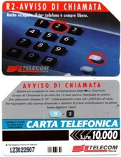 Scheda 108. Telefonica. R2 Avviso di chiamata. L. 10000