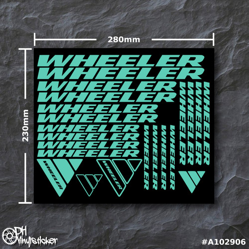 Wheeler set adesivi mint - adesivi,