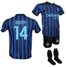 Kit Maglia Bonny 14 Inter Pantaloncino Nero e Calzettoni 2025-2026 ufficiale