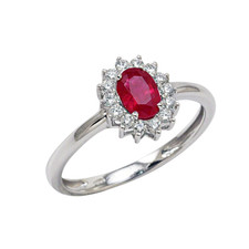 Anello Rubino e Brillanti
