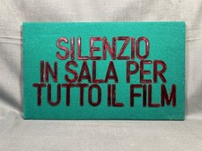 Insegna Cinema vintage “Silenzio in sala” originale anni ’70/’80
