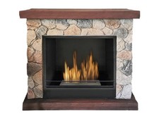 Camino Decorativo ecologico a Bioetanolo effetto Roccia Antica L90xP30xH81 da 2,