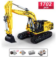 Escavatore cingolato CaDa C61082 W tecnica 1:20 1702 pezzi RC mattoncini telecomandati