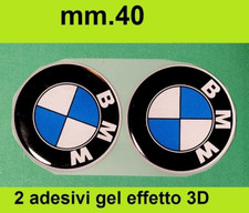 2 adesivi BMW GEL 40.mm Resinati morbidi scritta stemma logo 3D per Auto e Moto