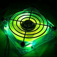 VENTOLA TRASPARENTE 4LED VERDI