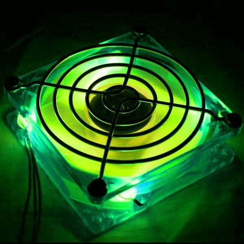 Ventola trasparente 4led verdi - 4led,