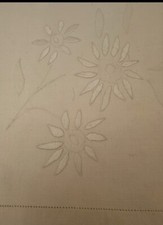 Splendido Lenzuolo antico(+federe) Finemente Ricamato a Mano e  Punto Gigliuccio