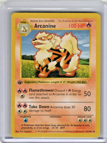 Arcanine 102 1999 - arcanine, 23/102