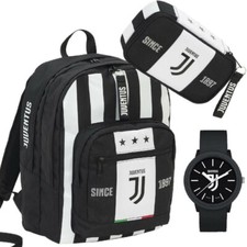 Juventus Zaino Scuola Organizzati + Astuccio Pieno  + Orologio  Omaggio Juve