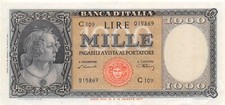 Italy  1000  Lire  18.8.1947