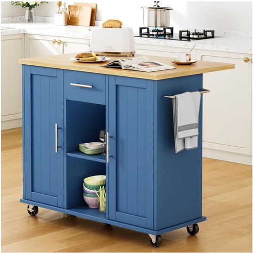 Carrello isola cucina blu - , con