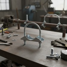 2x Staffa palo morsetto albero