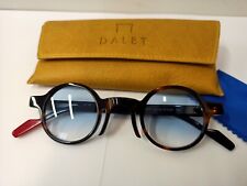 Occhiali da sole Dalet realizzati a mano lenti azzurre tondi NOS acetato