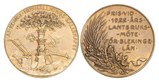 P088, Svezia, 1922 medaglia premio bronzo, agricoltura, apicoltura, alveare