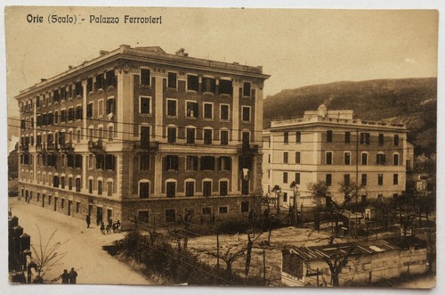 Cartolina orte scalo - scalo, palazzo