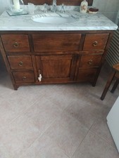 mobile bagno con lavabo e specchiera usato