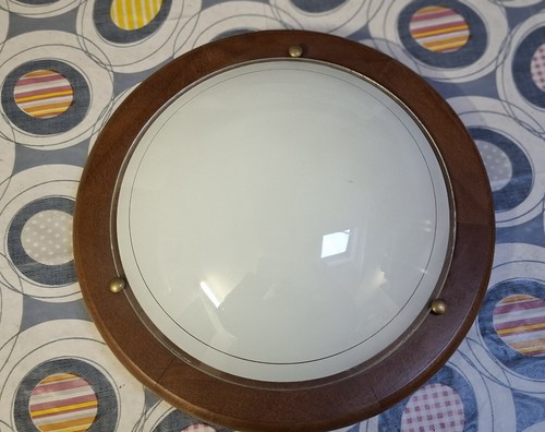 Plafoniera legno vetro - in,
