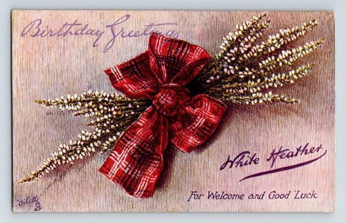 Greetings postcard a - greetings, sprig