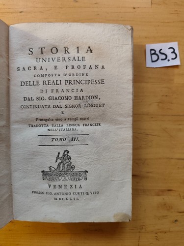 Storia universale sacra - , e