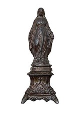 *HH* Antica Statua Religiosa Devozionale Scultura Madonna Immacolata Statuetta 