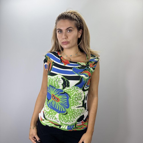 Y2k desigual top astratto - y2k,