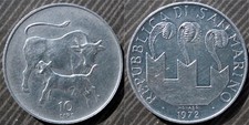 SAN MARINO  # 10 lire 1972