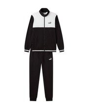  Tuta Intera Completa Full Tracksuit UOMO Puma Essentials FZ Sweat Nero Bianco 