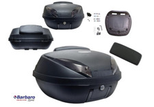 BAULETTO 52 LITRI CARBONIO + PIASTRA -SCHIENALINO 2 CASCHI INTEGRALI  UNIVERSALE