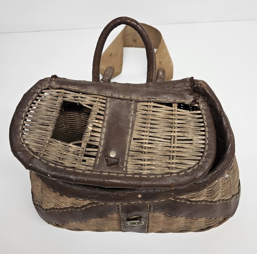 Antico cesto creel pesca - , a
