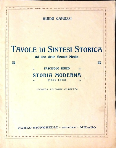 Tavole sintesi storica ad - sintesi,