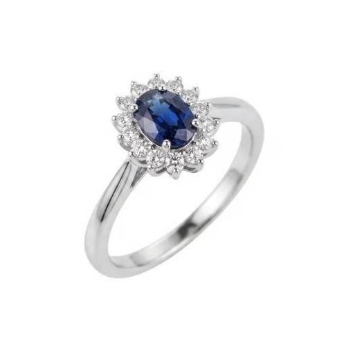 Anello zaffiro brillanti - anello,