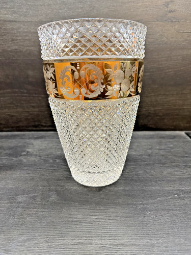 Raro vaso vintage moser - vintage,