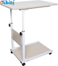 tavolino da letto regolabile in altezza con ruote in MDF, per soggiorno, studio,