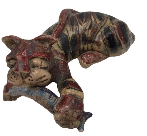 Statuina gatto sardina - statuina, e