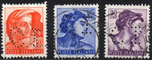 Italia 1961 perfin usati - perfin, -usati