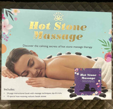 Elevate - Kit Massaggio Hot Stone, Libretto di 24 Pagine con 10 Pietre Vulcaniche